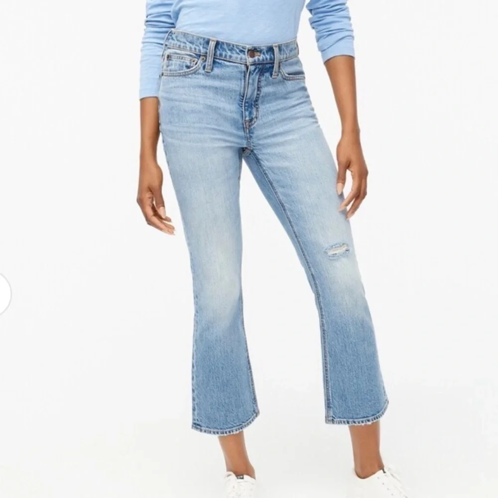 J. Crew High-rise flare crop jean in all-day stretch